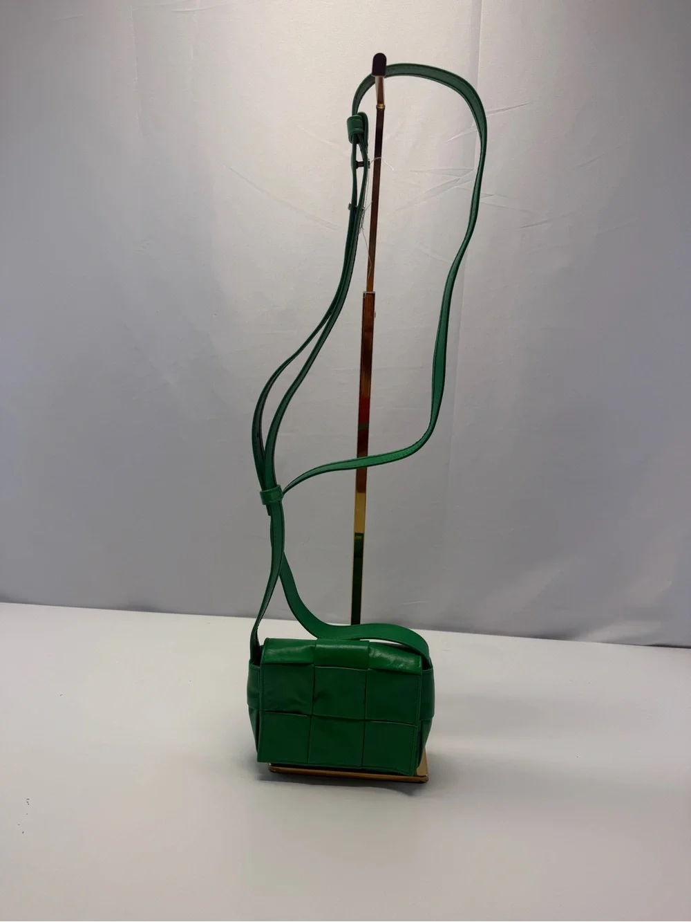 Bottega Veneta Intrecciato Green Leather Crossbody